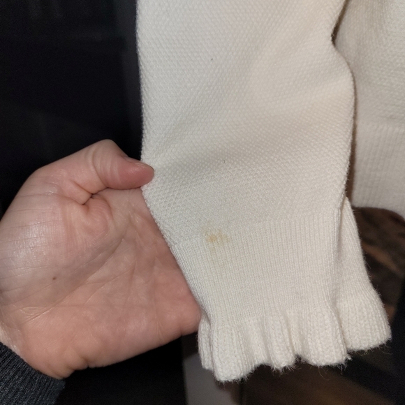 J. Jill Womens Cotton Button Up Ruffle Cardigan Sweater Size XS - Picture 7 of 7